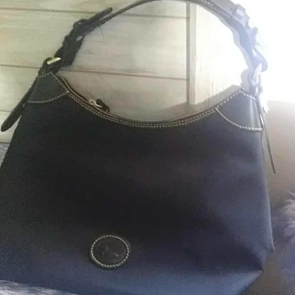Black nylon dooney bag